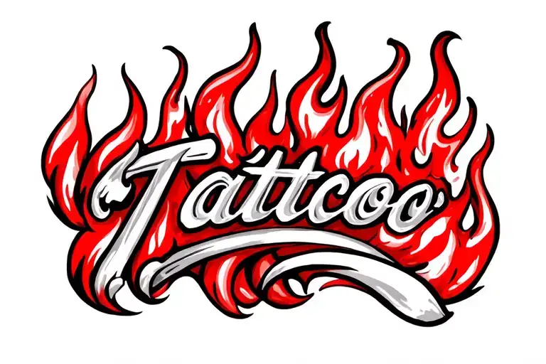 Style: American Traditional (less cartoonish) Flame.Colors: Red, black, grey, white.. tattoo design idea
