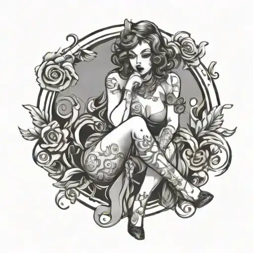 Prostitute tattoo design idea