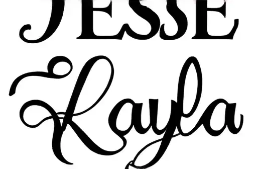 "Jesse
Kayla" tattoo design idea