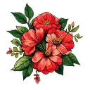 amitomical floral kidney bean tattoo design idea