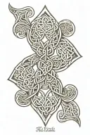 Irish knot design incorporating German runes engraved tattoo design idea