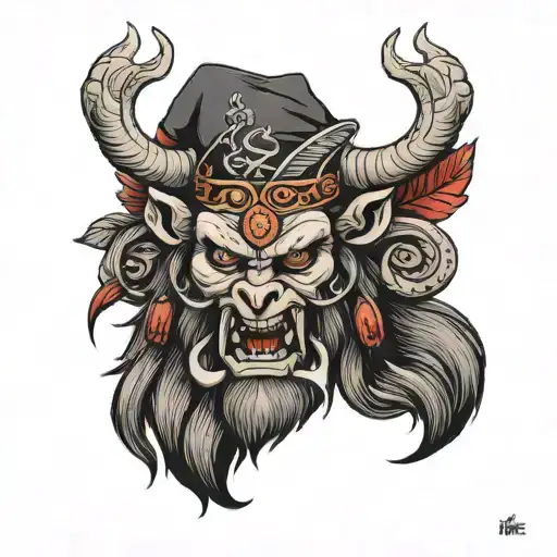 Ancient Slavic Boris Stefan Beast tattoo design idea