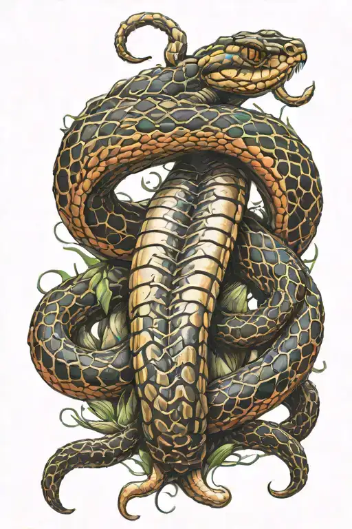 snake scorpion tattoo design idea