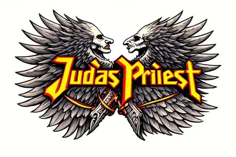 judas priest logo tattoo design idea