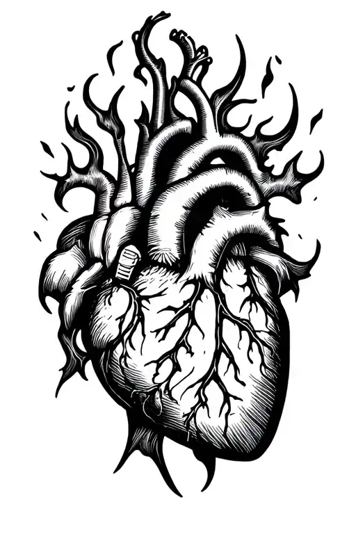 set your heart ablaze tattoo design idea