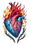 set your heart ablaze tattoo design idea
