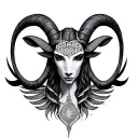 Libra Aries tattoo design idea