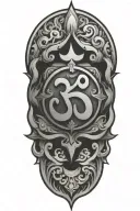 Incorporate an aum symbol tattoo design idea
