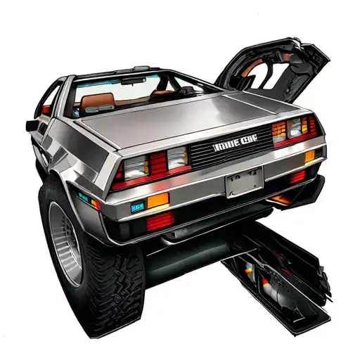 delorean tattoo design idea