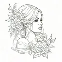 Alexandra love me more tattoo design idea