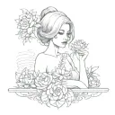 Alexandra love me more tattoo design idea