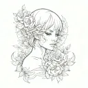 Alexandra love me more tattoo design idea