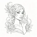 Alexandra love me more tattoo design idea