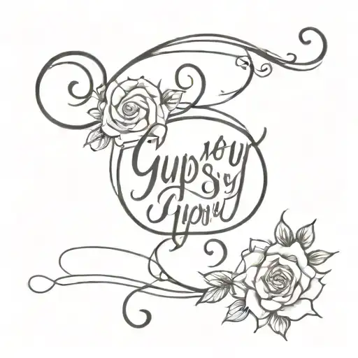 Gypsy script tattoo tattoo design idea