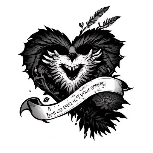 upper arm sleeve: but i say to you love your enemy. bless those who curse you,  do good  to those who hate you, and pray tattoo design idea