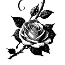 "z" rose with dice  tattoo design idea