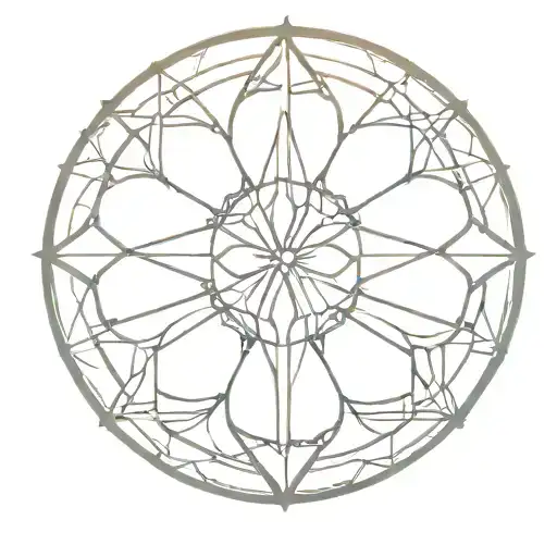 notre dame rose window tattoo design idea