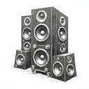 speakers soundsystem tattoo design idea