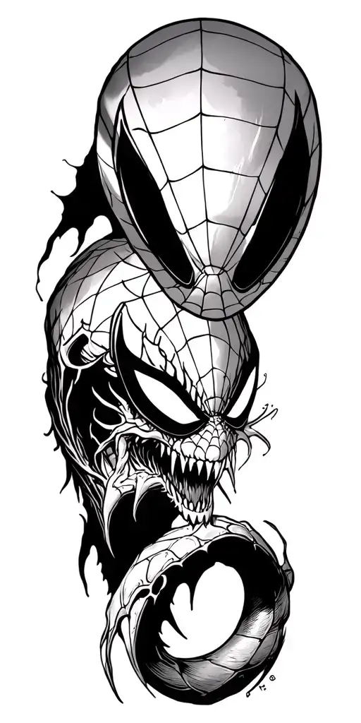 Spiderman, Venom and Carnage Sleave based tattoo design idea