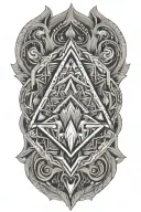 volcano mandala tattoo design idea