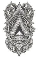 volcano mandala tattoo design idea