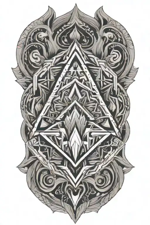 volcano mandala tattoo design idea