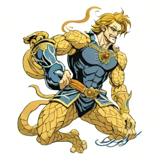 escanor the lion of pride technological capital sin tattoo design idea