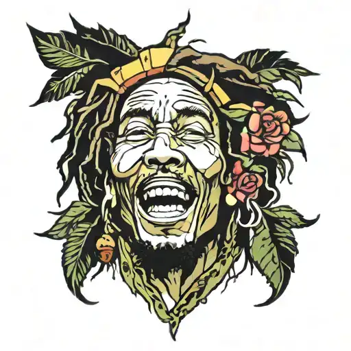 bob marley tattoo design idea