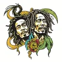 bob marley tattoo design idea