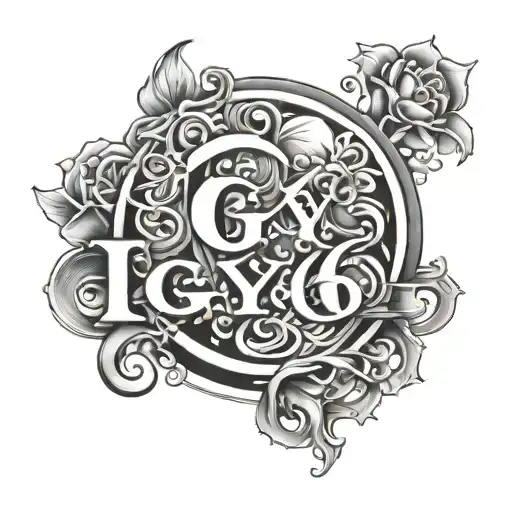 phrase 'IGY6' tattoo design idea