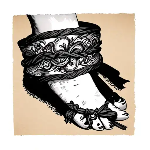 Ankle Bracelet tattoo design idea