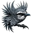 Cyberpunk Quetzal tattoo design idea