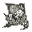 texas longhorns with state outline tattoo tattoo design idea