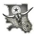 texas longhorns with state outline tattoo tattoo design idea