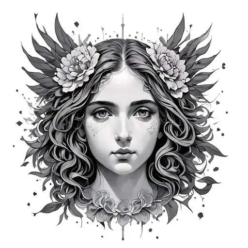 7 Heavenly Virtues tattoo design idea
