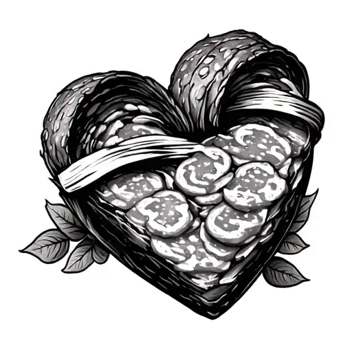 give me a tattoo of a hungarian herz salami tattoo design idea