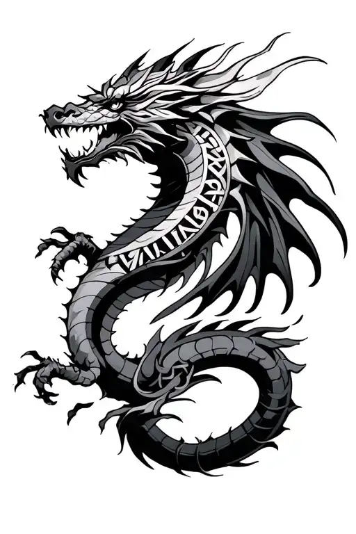 dragon on shoulder roman numerals mmviii mmx celtic trinity tattoo design idea