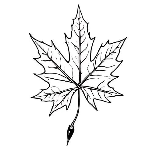 maple leaf and cornicello pepper tattoo design idea