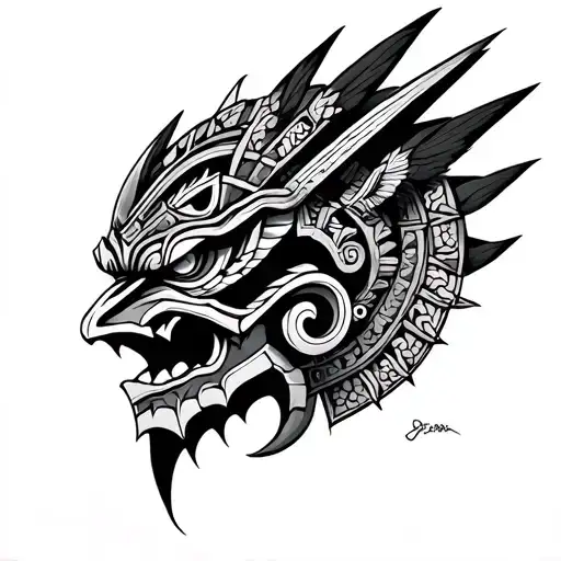 Tlaloc tattoo design idea