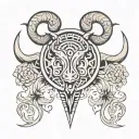 Taurus sternum tattoo design idea