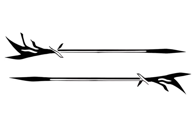 band with trident tattoo design idea