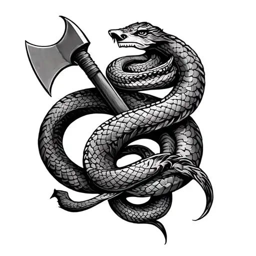 parshuram axe tattoo and trishul with a cobra wrapped around design tattoo design idea