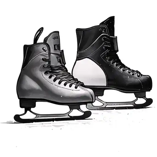 Ice skate tattoo design idea