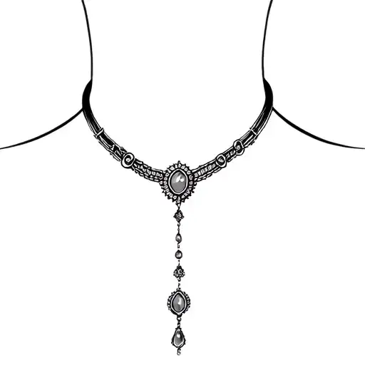 choker necklace for hand tattoo tattoo design idea