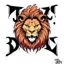 "Joey demon" leo lion tattoo design idea