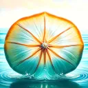 water with sand dollar tattoo design idea