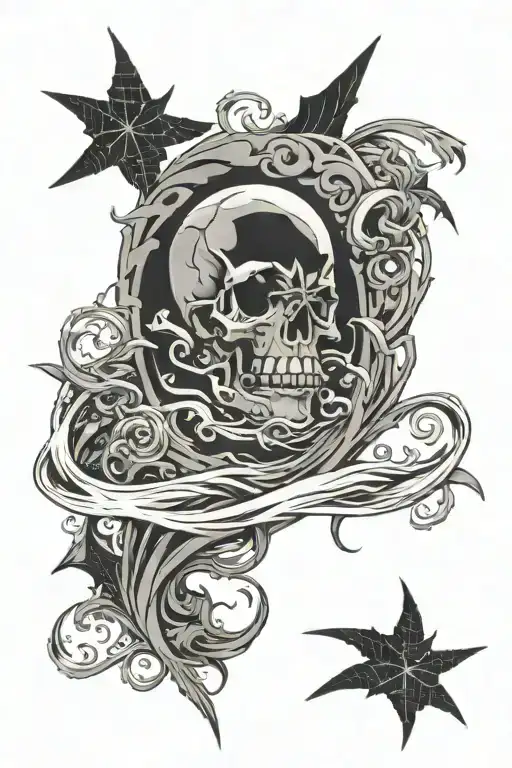 ocean theme with band logos (linkin park, three days grace, shinedown, Halestorm, and 10 Years).  tattoo design idea