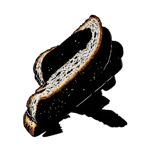 slice of bread a knuckle in between and another bread. a knuckle sandwich  tattoo design idea
