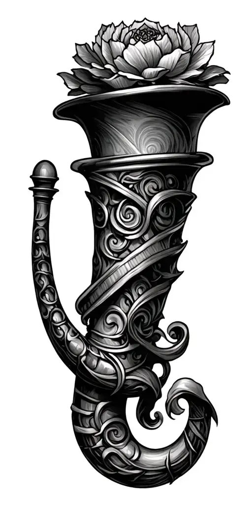 Italian horn tattoo design idea