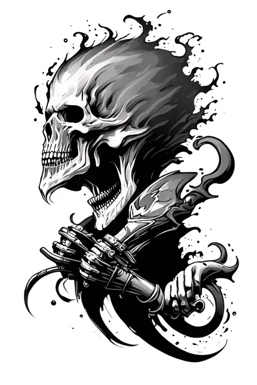 ghost rider sleeve tattoo tattoo design idea